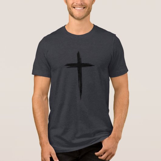 ディストressedブラッククロス トライブレンドＴシャツ (正面)