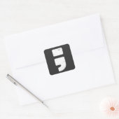 ディストressedブラック句読点記号セミコロン スクエアシール (封筒)