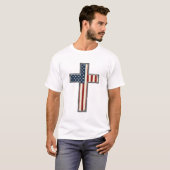 ディストressed愛国クロスベクター デザイン_1 tシャツ (正面フル)