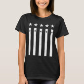 ディストressed愛国スターズ&ストライプスグラフィック tシャツ (正面)