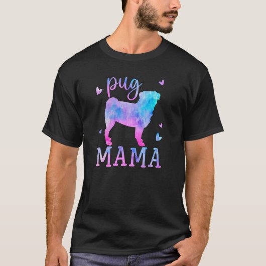 ディストressed パグ 母の日 tシャツ (正面)