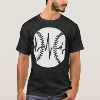 ディストressed 野球 ハートビート周波数 スポーツ プレイ tシャツ