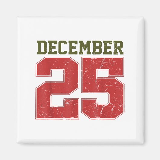 ディストressed 12月 25日 マグネット (正面)