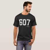 ディストressed 607 エリアコード グリーン ニューヨーク tシャツ (正面フル)