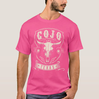 ディストressed Cojo 名前 BullSkull レトロ カントリーミュージック Tシャツ