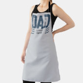 ディストressed Dad Flipping Genius 設立年 青灰色 エプロン (インサイチュ)