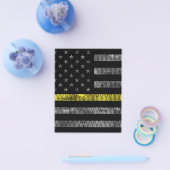 ディスパッチャの細い黄色の線フラグ チラシ (シングル)