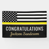 ディスパッチャの黄色いラインの退職おめでとうございます 横断幕 (横)