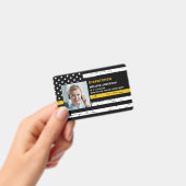 ディスパッチャカスタムーフォトバーコードシン金ゴールドラインBa バッジ (Handheld)