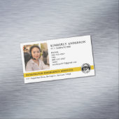 ディスパッチャカスタムー緊急警察の火災写真ロゴ マグネット名刺 (インサイチュ)