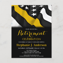 ディスパッチャシン金ゴールドライン米国旗の退職 ポストカード