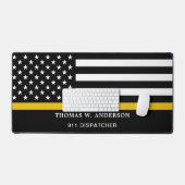 ディスパッチャパーソナライズされたのシン金ゴールド線 デスクマット (キーボード&マウス)