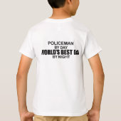 ディスパッチャーか警官お母さんまたはパパ Tシャツ (裏面)
