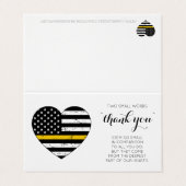 ディスパッチャ薄型金ゴールドライン911警察ありがとう 名刺 (外部フラット)