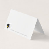 ディスパッチャ薄型金ゴールドライン911警察ありがとう 名刺 (裏面)