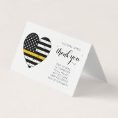 ディスパッチャ薄型金ゴールドライン911警察ありがとう 名刺 (正面)