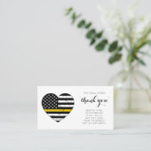 ディスパッチャ警察911細い金ゴールドラインありがとう 名刺 (スタンド正面)