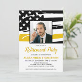 ディスパッチャ除パーソナライズされた去フォト金ゴールドフラグ 招待状 (スタンド正面)