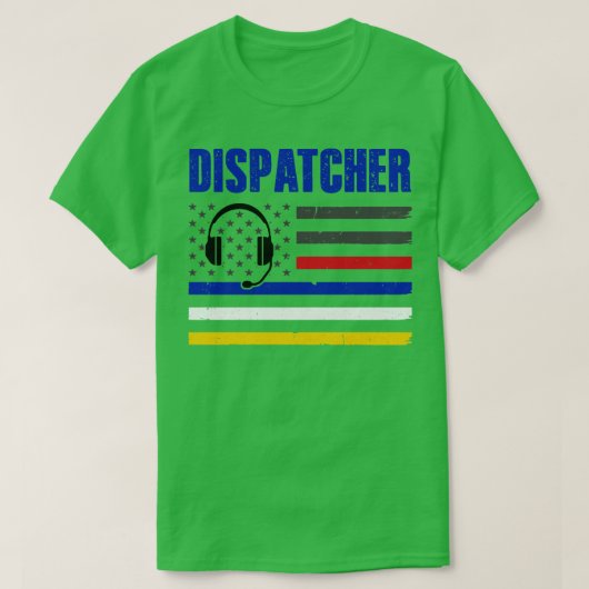ディスパッチャ911緊急警察がEMSアメリカ人を攻撃 Tシャツ (デザイン正面)