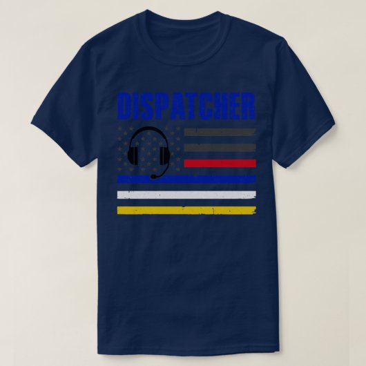 ディスパッチャ911緊急警察がEMSアメリカ人を攻撃 Tシャツ (デザイン正面)