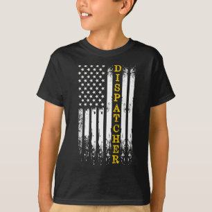 ディスパッチャ – 911オペレータ薄型金ゴールド黄色ラインDi Tシャツ