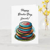 ディスパーソナライズされたクゴルフをテーマにした誕生日 カード (黄色い花)