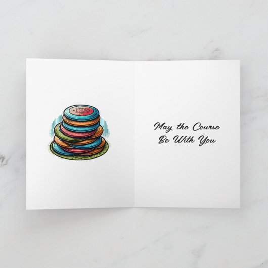 ディスパーソナライズされたクゴルフをテーマにした誕生日 カード (内部)