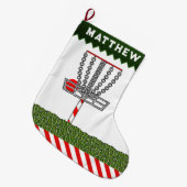 ディスパーソナライズされたクゴルフホリデーギフト ラージクリスマスストッキング (正面 (吊り時))