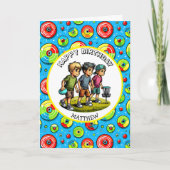 ディスパーソナライズされたクゴルフボーイズ誕生日 カード (正面)