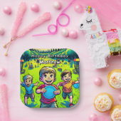 ディスパーソナライズされたクゴルフボーイズ誕生日 ペーパープレート (パーティー)