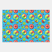 ディスパーソナライズされたクゴルフボーイズ誕生日 ラッピングペーパーシート (正面2)