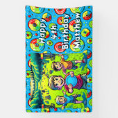 ディスパーソナライズされたクゴルフボーイズ誕生日 横断幕 (縦)