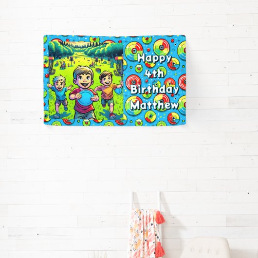 ディスパーソナライズされたクゴルフボーイズ誕生日 横断幕 (インサイチュ)