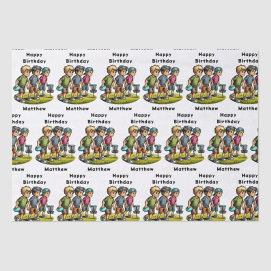ディスパーソナライズされたクゴルフボーイズ誕生日 薄葉紙 (正面)