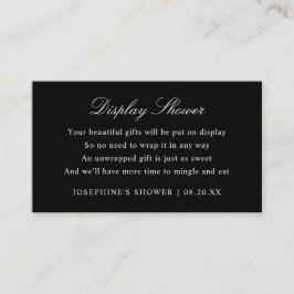 ディスプレイカスタムシャワーの色Black and White Enclo エンクロージャーカード