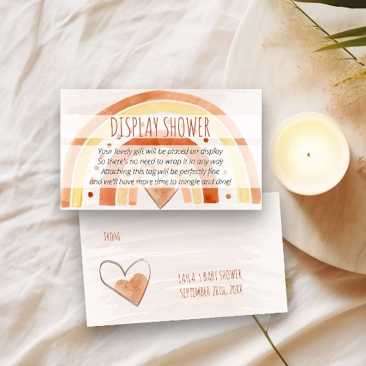 ディスプレイシャワーなしギフトラップ詩レインボーラベル エンクロージャーカード