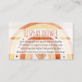 ディスプレイシャワーなしギフトラップ詩レインボーラベル エンクロージャーカード (正面)