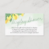 ディスプレイシャワーなしラップ詩シトラスレモンニュートラル エンクロージャーカード (正面)