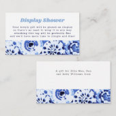 ディスプレイシャワーのラップ絞り染め青しぼり エンクロージャーカード (正面/裏面)