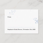 ディスプレイシャワーほこりっぽい青フローラノーラップ エンクロージャーカード (裏面)