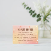 ディスプレイシャワーウェスタンかわいらしスターズブライダルシャワー エンクロージャーカード (スタンド正面)