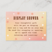 ディスプレイシャワーウェスタンかわいらしスターズブライダルシャワー エンクロージャーカード (正面)