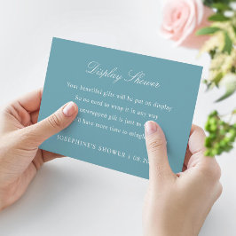 ディスプレイシャワーカスタムの色ブルーエンクロージャカード 出欠カード