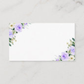 ディスプレイシャワーカードラベンダーハニービー赤ちゃんシャワー エンクロージャーカード (裏面)