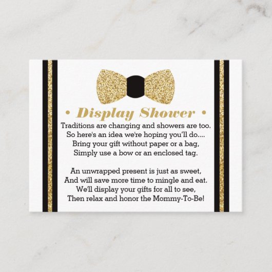 ディスプレイシャワーカード、リトルマン、ボウタイ エンクロージャーカード (正面)