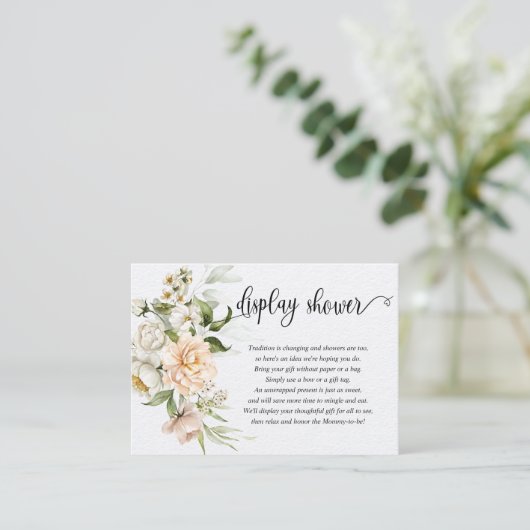 ディスプレイシャワーダスティピンクローズセージ緑ベビー エンクロージャーカード (スタンド正面)