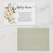 ディスプレイシャワーダスティピンクローズセージ緑ベビー エンクロージャーカード (正面/裏面)