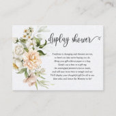 ディスプレイシャワーダスティピンクローズセージ緑ベビー エンクロージャーカード (正面)