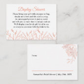 ディスプレイシャワーバラ金ゴールド植物白 エンクロージャーカード (正面/裏面)