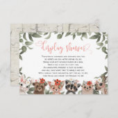 ディスプレイシャワーフローラウッドランドフォレストガールベビー エンクロージャーカード (正面/裏面)